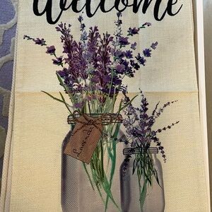 Lavender Welcome Garden Flag Set of 2 Flags